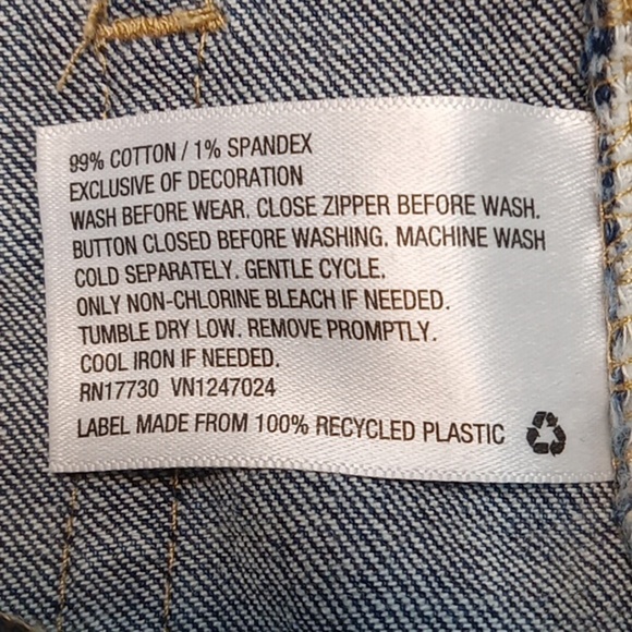 Art Class Casual Jean Slim Skinny Low Rise Mid Wash Distres Patch Whisker School - Picture 8 of 10